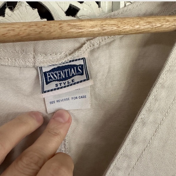 Vintage Neutral V Neck Sleeveless Knee Length Summer Dress Sz XL - Picture 6 of 7